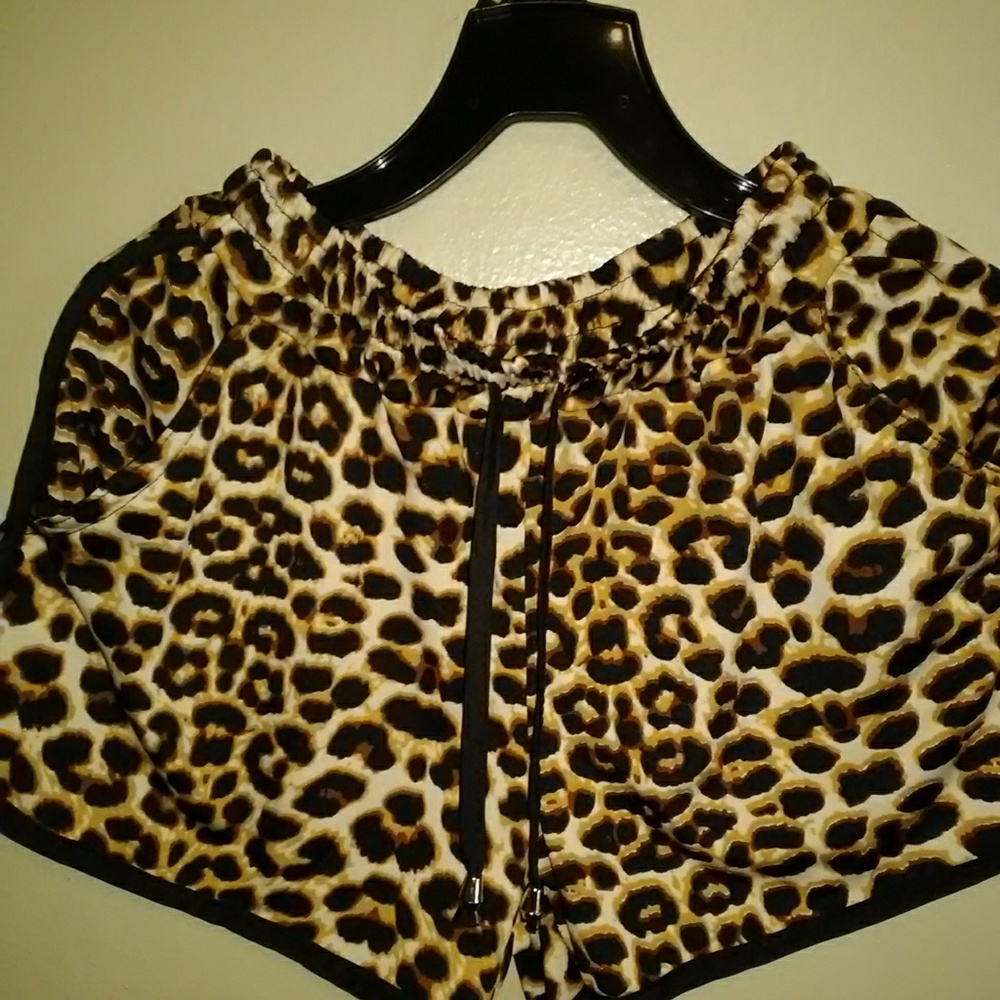 Leopard print shorts